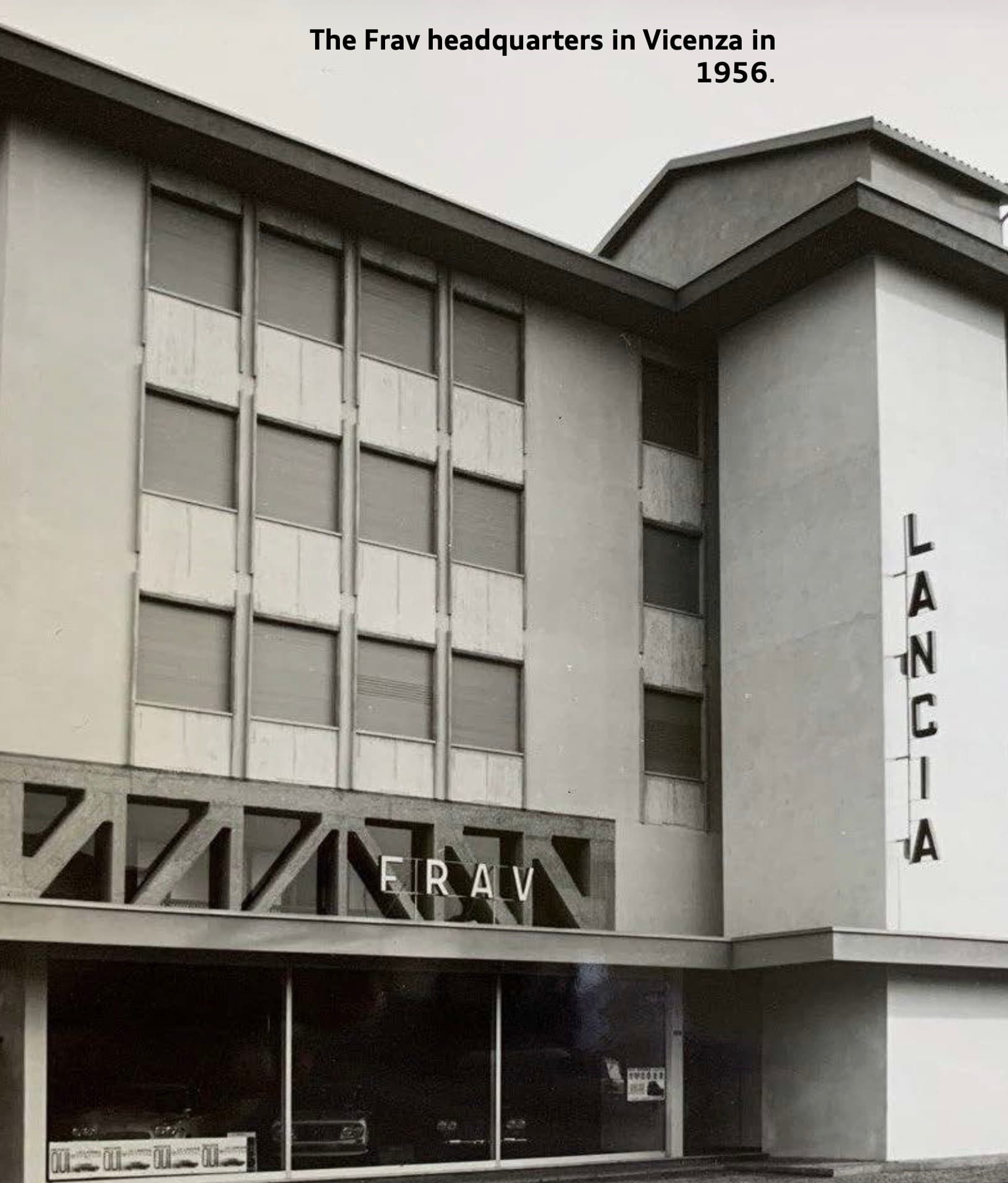 La sede storica Frav a Vicenza nel 1956